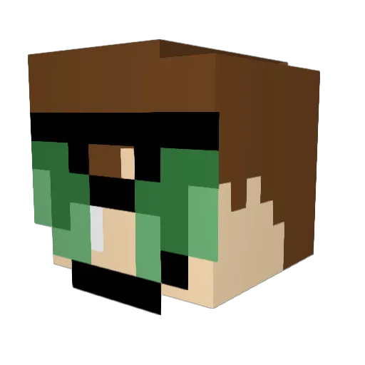0ppinator Minecraft avatar head, 3D render