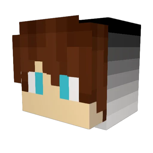0pt1m4s Minecraft avatar head, 3D render