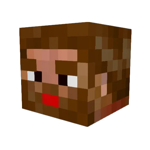 0ptic Minecraft avatar head, 3D render