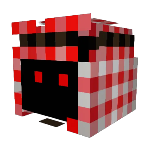 0ptifind Minecraft avatar head, 3D render