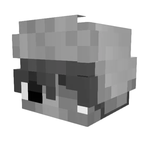 0ptikx Minecraft avatar head, 3D render