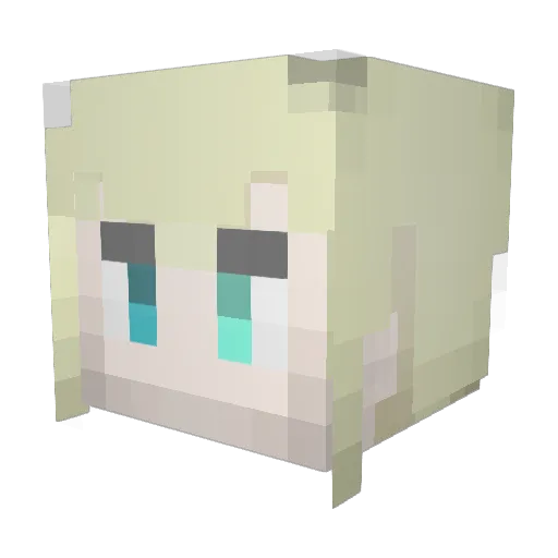 0r1E Minecraft avatar head, 3D render