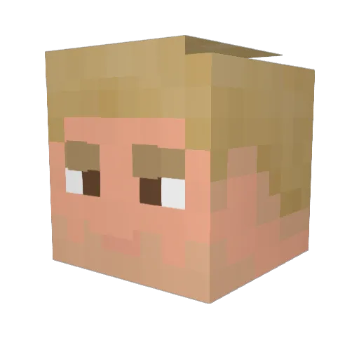 0r4e Minecraft avatar head, 3D render