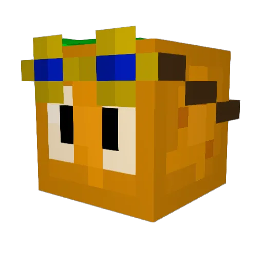 0range_3 Minecraft avatar head, 3D render