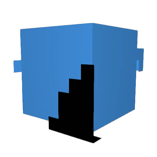 0rcaa_ Minecraft avatar head, 3D render