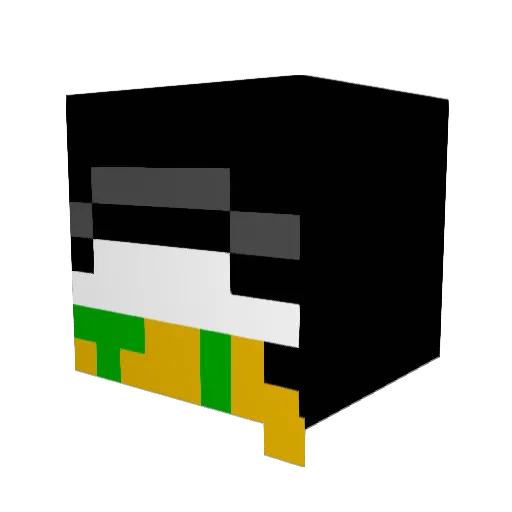 0rd3al Minecraft avatar head, 3D render