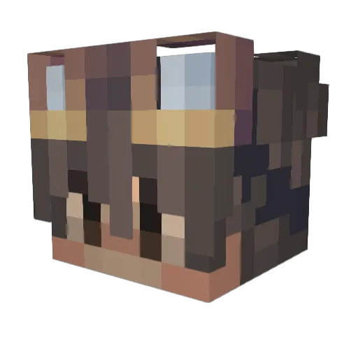 0rdel Minecraft avatar head, 3D render
