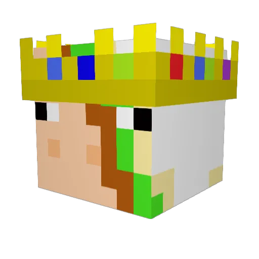 0riginalFax Minecraft avatar head, 3D render