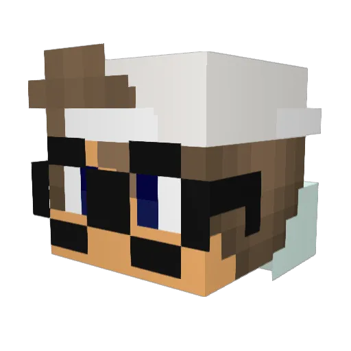 0rigineleNaam Minecraft avatar head, 3D render