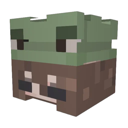 0s9 Minecraft avatar head, 3D render