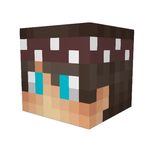 0sc Minecraft avatar head, 3D render