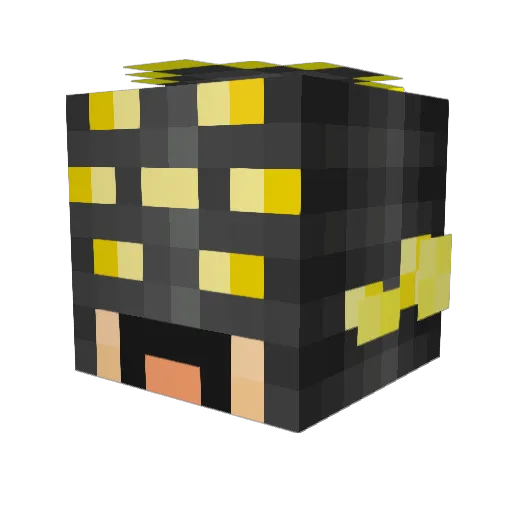 0shin64 Minecraft avatar head, 3D render