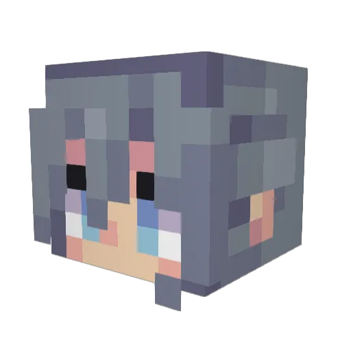 0sunaria Minecraft avatar head, 3D render