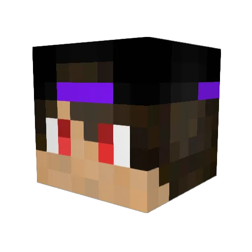 0tai_ Minecraft avatar head, 3D render