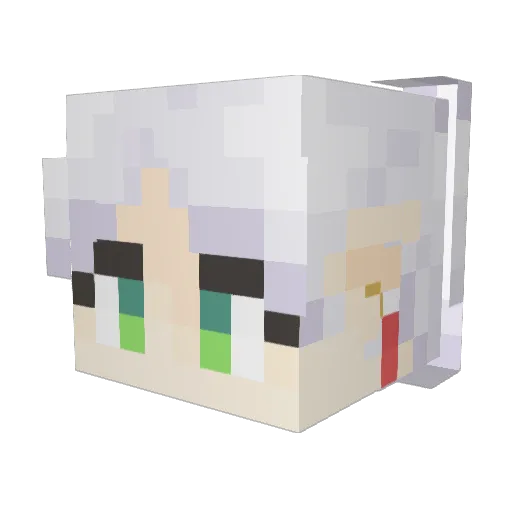 0ttopos Minecraft avatar head, 3D render