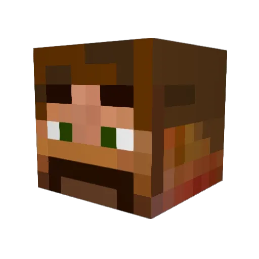 0tze4 Minecraft avatar head, 3D render