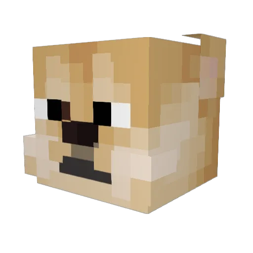 0u0d Minecraft avatar head, 3D render