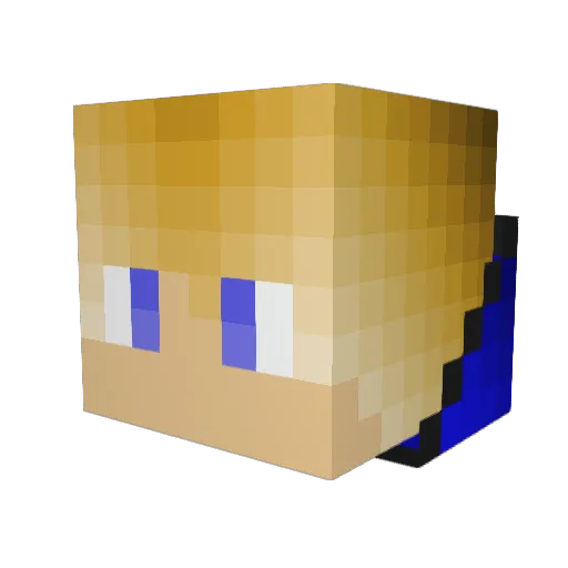 0uchiez Minecraft avatar head, 3D render