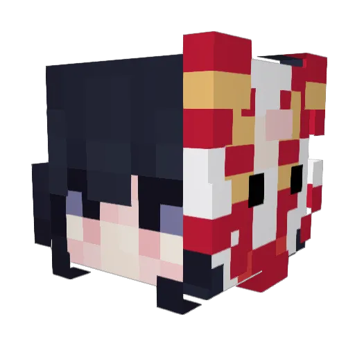 0uef Minecraft avatar head, 3D render