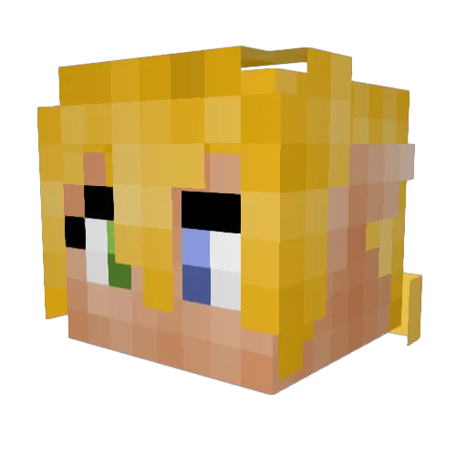 0ufti Minecraft avatar head, 3D render