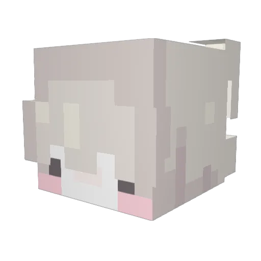 0ummy Minecraft avatar head, 3D render