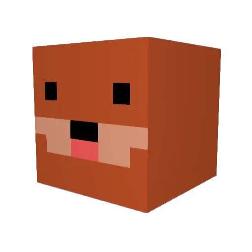 0urso Minecraft avatar head, 3D render