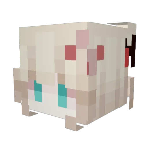 0usive Minecraft avatar head, 3D render