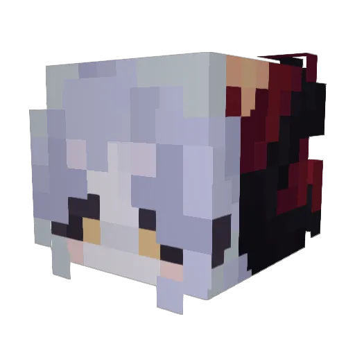 0utubro Minecraft avatar head, 3D render
