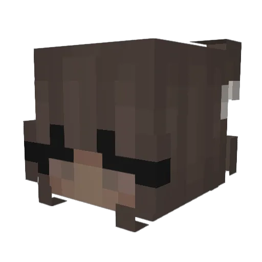 0v0v Minecraft avatar head, 3D render