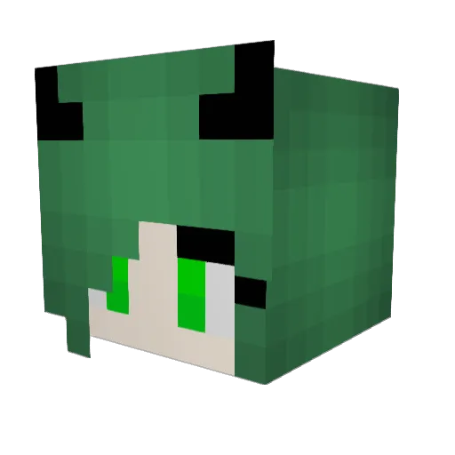 0verdose Minecraft avatar head, 3D render