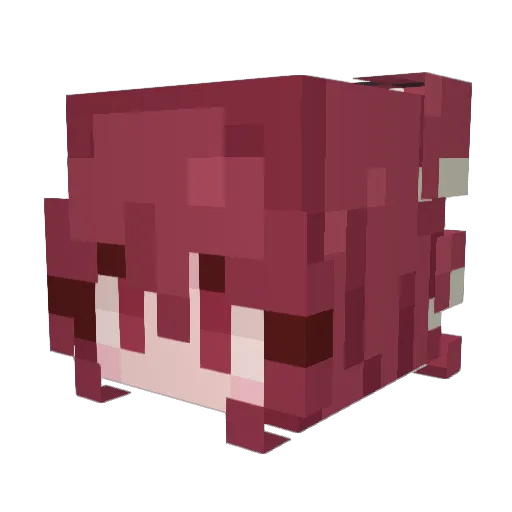 0vertuned Minecraft avatar head, 3D render