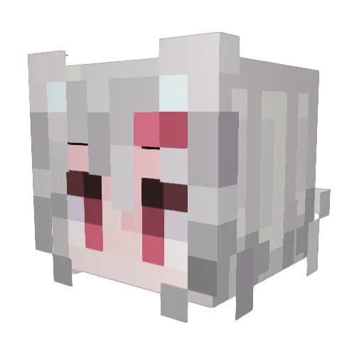 0w0w0w0o Minecraft avatar head, 3D render