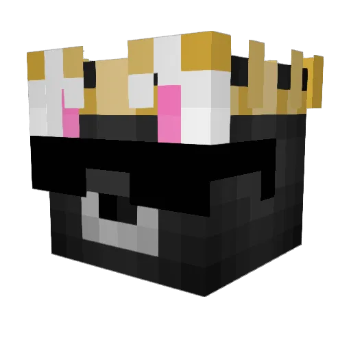 0wh Minecraft avatar head, 3D render