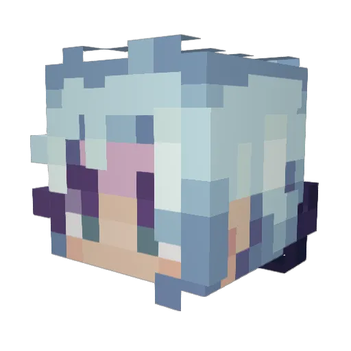 0wnned1 Minecraft avatar head, 3D render