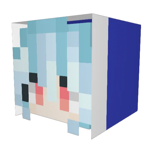 0x0099 Minecraft avatar head, 3D render