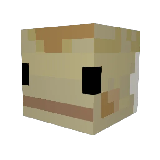 0x3b Minecraft avatar head, 3D render