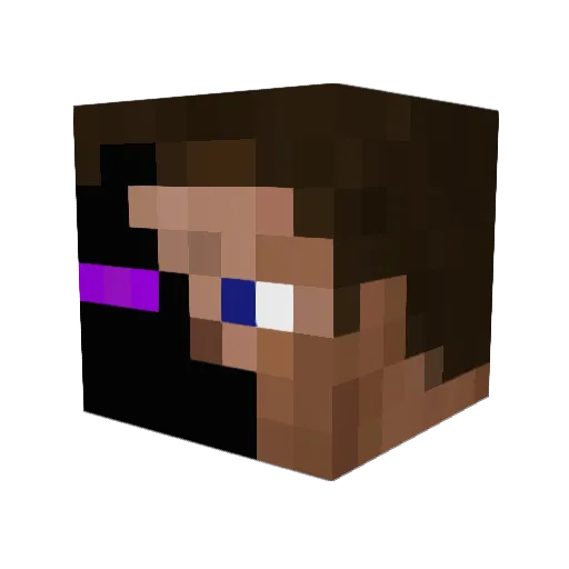 0x7E Minecraft avatar head, 3D render