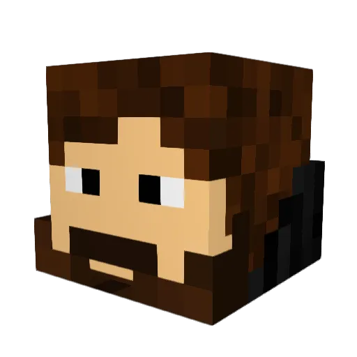 0x96f Minecraft avatar head, 3D render