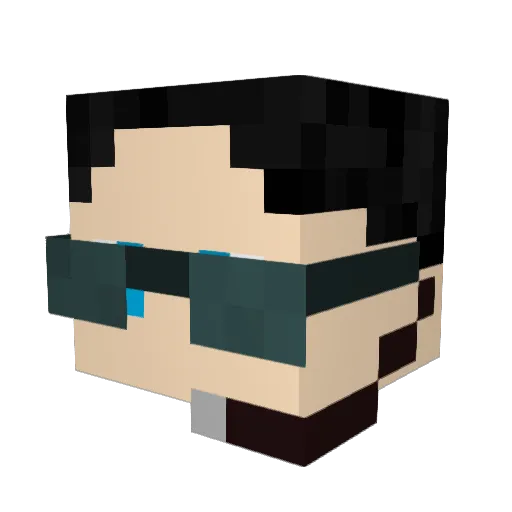 0xD0 Minecraft avatar head, 3D render