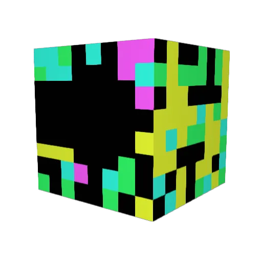 0xD Minecraft avatar head, 3D render