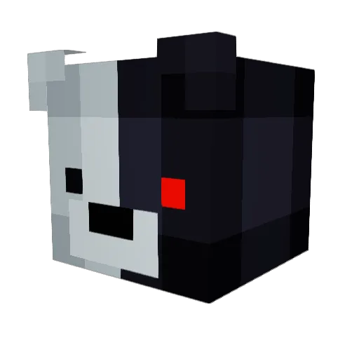 0xDECOI Minecraft avatar head, 3D render