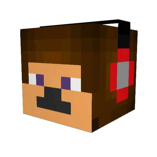 0xN1C0 Minecraft avatar head, 3D render