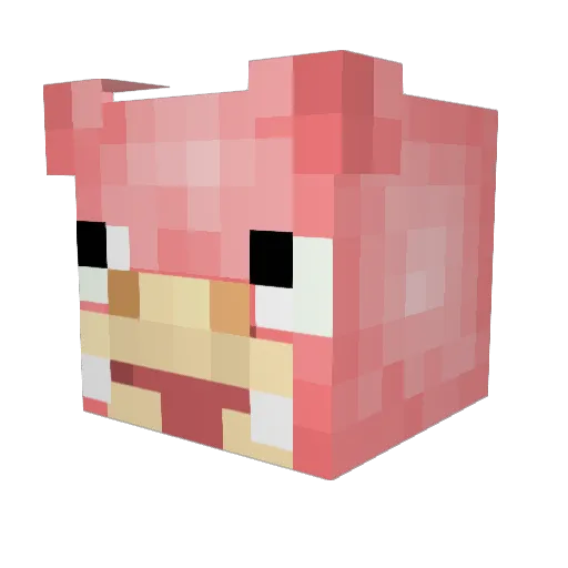 0xPSP Minecraft avatar head, 3D render