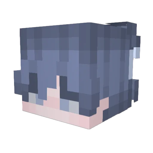 0xSad Minecraft avatar head, 3D render