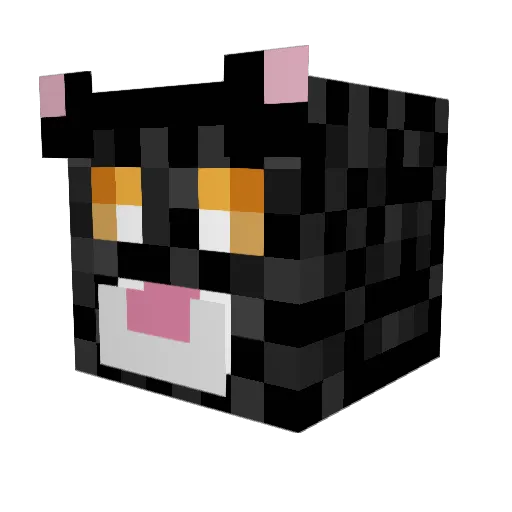 0xTomo Minecraft avatar head, 3D render