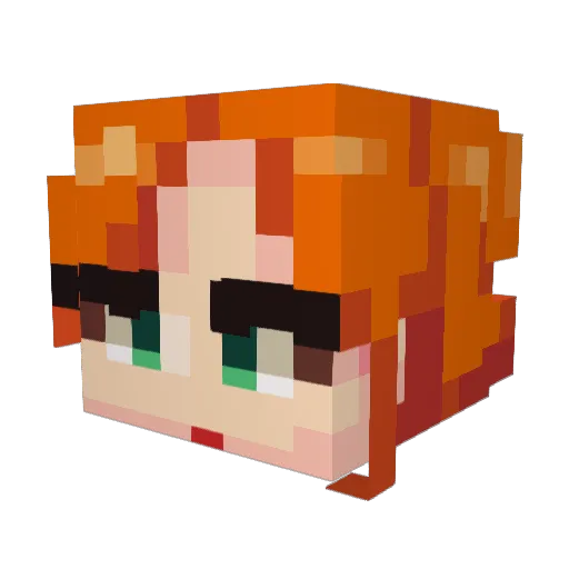 0x_xk07 Minecraft avatar head, 3D render