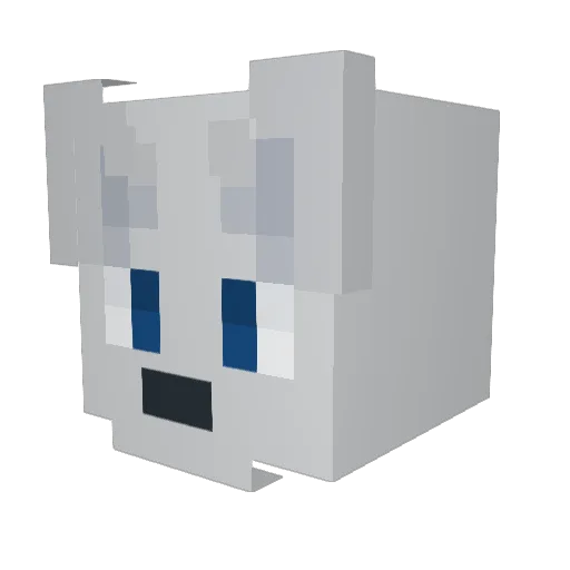 0xca7f00de Minecraft avatar head, 3D render