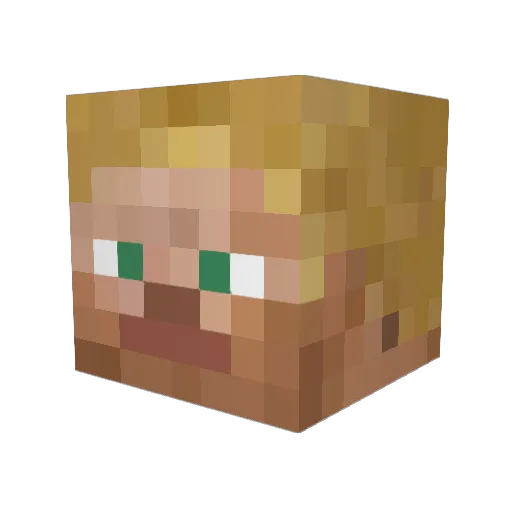 0xdeb7ef Minecraft avatar head, 3D render