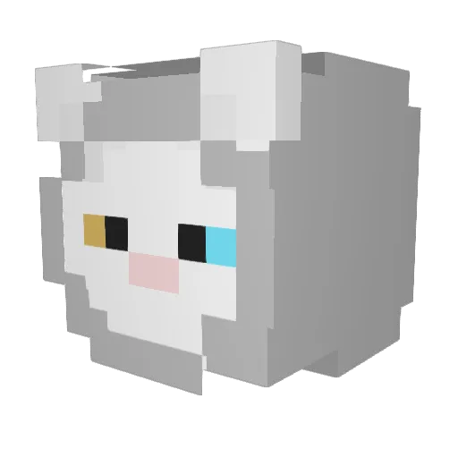 0xes Minecraft avatar head, 3D render