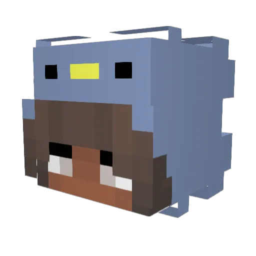0xiem Minecraft avatar head, 3D render